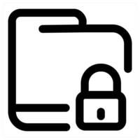 Lock Folder icon concept in black color vector
