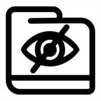 Hidden Folder icon concept in black color vector