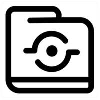 Folder and data storage in black color vector