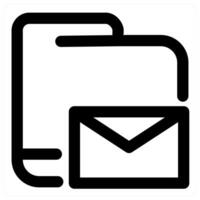 Mail Folder icon concept in black color vector