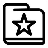 Favourite Folder icon concept in black color vector