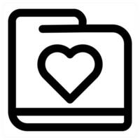 Like Folder icon concept in black color vector