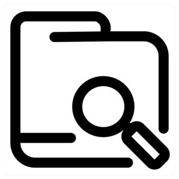 Search Folder and folder icon concept in black color vector
