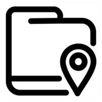 Location Folder icon concept in black color vector