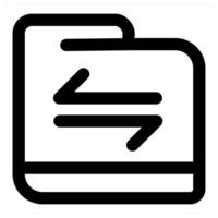 Folder and storage concept in black color vector