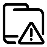Alert Folder icon concept in black color vector