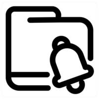 Notification Folder icon concept in black color vector
