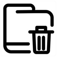 Trash Folder icon concept in black color vector