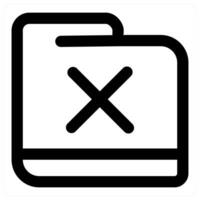 Wrong Folder concept in black color vector