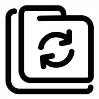 Refresh Folder icon concept in black color vector