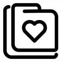 Favourite Folder icon in black color vector