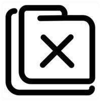 Wrong Folder icon in black color vector
