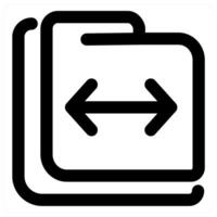 Folder and archive icon in black color vector