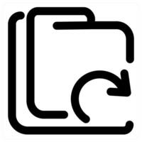 Refresh Folder concept in black color vector