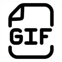 GIF File icon concept in black color vector