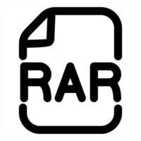 RAR File icon concept in black color vector