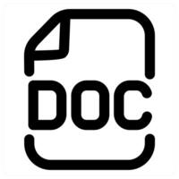 DOC File icon concept in black color vector