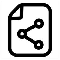 Share File and sharing concept in black color vector
