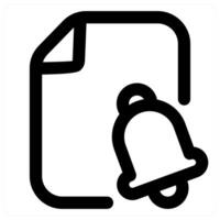 Notification File icon concept in black color vector
