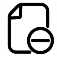 Remove File icon concept in black color vector