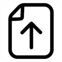 Upload File in black color vector