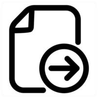 File and document icon concept in black color vector