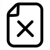 Wrong File concept in black color vector