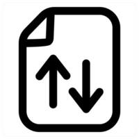 Sync File icon concept in black color vector