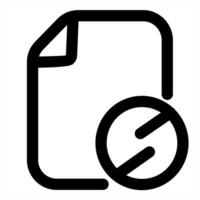 Prohibited File icon concept in black color vector
