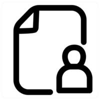 User File icon concept in black color vector