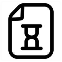 File Time and time icon concept in black color vector