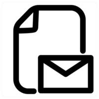 File Message and file icon concept in black color vector