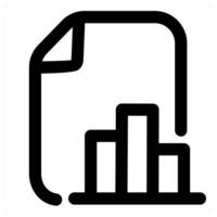 Statistics File icon concept in black color vector