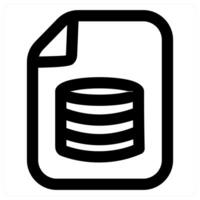 Data File icon concept in black color vector