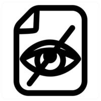 Hidden File icon concept in black color vector