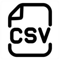 CSV File icon concept in black color vector
