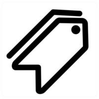 Tag and discount icon concept in black color vector
