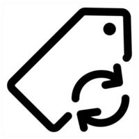 Refresh Tag icon concept in black color vector
