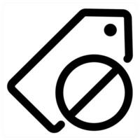 Alert Tag icon concept in black color vector