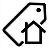 Home Tag icon concept in black color vector
