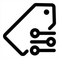Tag icon concept in black color vector