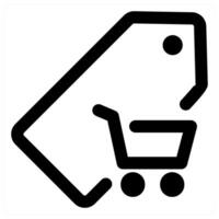 Shopping Tag and tag icon concept in black color vector