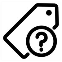 Tag Query icon concept in black color vector