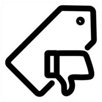 Disapproved Tag icon concept in black color vector