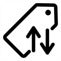 Tag Sync and sync icon concept in black color vector