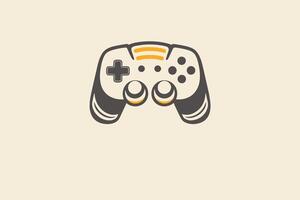 A game controller on a beige background vector