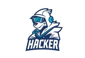 A logo for a hacker vector