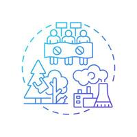 Human caused incidents blue gradient concept icon. Type of critical events. Travel risk management. Round shape line illustration. Abstract idea. Graphic design. Easy to use in promotional material vector