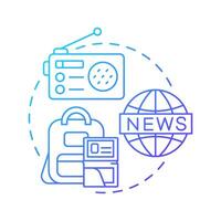 Be ready blue gradient concept icon. Prepare for potential escape. Evacuation level. Emergency response. Round shape line illustration. Abstract idea. Graphic design. Easy to use in application vector