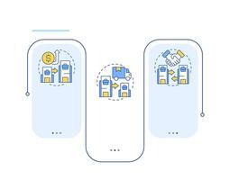 Types of intra group transactions rectangle infographic . Finances transfers control. Data visualization with 3 steps. Editable rectangular options chart vector